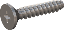 STP330250130C, Screw for Plastic, STP33 2.5x13.0 - H1, stainless-steel A4, 1.4578, bright, pickled and passivated