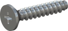 STP330250130S, Screw for Plastic, STP33 2.5x13.0 - H1, steel, hardened, zinc-plated 5-7 µm, baked, blue / transparent passivated