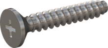STP330250150C, Screw for Plastic, STP33 2.5x15.0 - H1, stainless-steel A4, 1.4578, bright, pickled and passivated