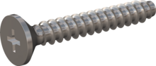 STP330250170C, Screw for Plastic, STP33 2.5x17.0 - H1, stainless-steel A4, 1.4578, bright, pickled and passivated