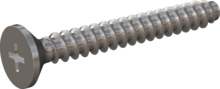 STP330250200C, Screw for Plastic, STP33 2.5x20.0 - H1, stainless-steel A4, 1.4578, bright, pickled and passivated