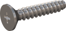 STP330300160C, Screw for Plastic, STP33 3.0x16.0 - H1, stainless-steel A4, 1.4578, bright, pickled and passivated