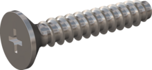 STP330300170C, Screw for Plastic, STP33 3.0x17.0 - H1, stainless-steel A4, 1.4578, bright, pickled and passivated
