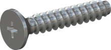 STP330300170S, Screw for Plastic, STP33 3.0x17.0 - H1, steel, hardened, zinc-plated 5-7 µm, baked, blue / transparent passivated