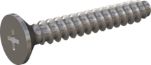 STP330300200C, Screw for Plastic, STP33 3.0x20.0 - H1, stainless-steel A4, 1.4578, bright, pickled and passivated