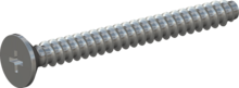 STP330300300S, Screw for Plastic, STP33 3.0x30.0 - H1, steel, hardened, zinc-plated 5-7 µm, baked, blue / transparent passivated