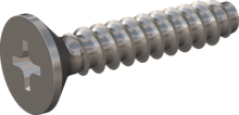 STP330350180C, Screw for Plastic, STP33 3.5x18.0 - H2, stainless-steel A4, 1.4578, bright, pickled and passivated