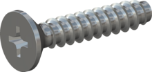 STP330350180S, Screw for Plastic, STP33 3.5x18.0 - H2, steel, hardened, zinc-plated 5-7 µm, baked, blue / transparent passivated