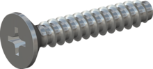 STP330350200S, Screw for Plastic, STP33 3.5x20.0 - H2, steel, hardened, zinc-plated 5-7 µm, baked, blue / transparent passivated