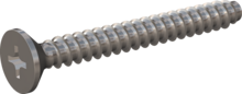 STP330350300C, Screw for Plastic, STP33 3.5x30.0 - H2, stainless-steel A4, 1.4578, bright, pickled and passivated