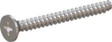 STP330350320E, Screw for Plastic, STP33 3.5x32.0 - H2, stainless-steel A2, 1.4567, bright, pickled and passivated