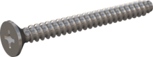 STP330350350E, Screw for Plastic, STP33 3.5x35.0 - H2, stainless-steel A2, 1.4567, bright, pickled and passivated