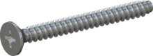 STP330350350S, Screw for Plastic, STP33 3.5x35.0 - H2, steel, hardened, zinc-plated 5-7 µm, baked, blue / transparent passivated