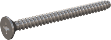 STP330350400E, Screw for Plastic, STP33 3.5x40.0 - H2, stainless-steel A2, 1.4567, bright, pickled and passivated