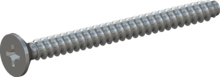 STP330350400S, Screw for Plastic, STP33 3.5x40.0 - H2, steel, hardened, zinc-plated 5-7 µm, baked, blue / transparent passivated