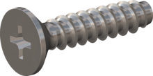 STP330400180E, Screw for Plastic, STP33 4.0x18.0 - H2, stainless-steel A2, 1.4567, bright, pickled and passivated