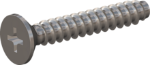 STP330400250C, Screw for Plastic, STP33 4.0x25.0 - H2, stainless-steel A4, 1.4578, bright, pickled and passivated