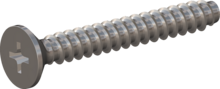 STP330400300E, Screw for Plastic, STP33 4.0x30.0 - H2, stainless-steel A2, 1.4567, bright, pickled and passivated
