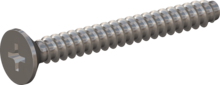 STP330400350E, Screw for Plastic, STP33 4.0x35.0 - H2, stainless-steel A2, 1.4567, bright, pickled and passivated