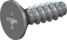 STP330450140S, Screw for Plastic, STP33 4.5x14.0 - H2, steel, hardened, zinc-plated 5-7 µm, baked, blue / transparent passivated