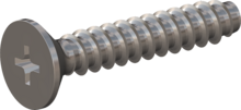 STP330450250E, Screw for Plastic, STP33 4.5x25.0 - H2, stainless-steel A2, 1.4567, bright, pickled and passivated