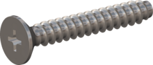 STP330450300E, Screw for Plastic, STP33 4.5x30.0 - H2, stainless-steel A2, 1.4567, bright, pickled and passivated