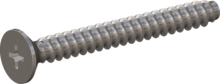 STP330450400E, Screw for Plastic, STP33 4.5x40.0 - H2, stainless-steel A2, 1.4567, bright, pickled and passivated