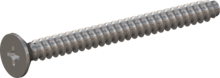 STP330450500E, Screw for Plastic, STP33 4.5x50.0 - H2, stainless-steel A2, 1.4567, bright, pickled and passivated