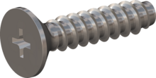 STP330500220C, Screw for Plastic, STP33 5.0x22.0 - H2, stainless-steel A4, 1.4578, bright, pickled and passivated