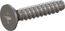 STP330500250C, Screw for Plastic, STP33 5.0x25.0 - H2, stainless-steel A4, 1.4578, bright, pickled and passivated
