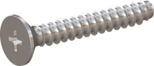 STP330500320E, Screw for Plastic, STP33 5.0x32.0 - H2, stainless-steel A2, 1.4567, bright, pickled and passivated