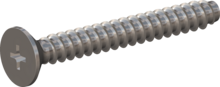 STP330500400E, Screw for Plastic, STP33 5.0x40.0 - H2, stainless-steel A2, 1.4567, bright, pickled and passivated