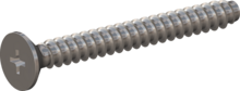 STP330500450E, Screw for Plastic, STP33 5.0x45.0 - H2, stainless-steel A2, 1.4567, bright, pickled and passivated