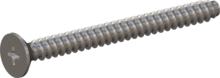 STP330500550E, Screw for Plastic, STP33 5.0x55.0 - H2, stainless-steel A2, 1.4567, bright, pickled and passivated