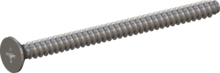 STP330500700E, Screw for Plastic, STP33 5.0x70.0 - H2, stainless-steel A2, 1.4567, bright, pickled and passivated