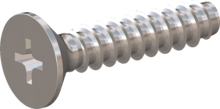 STP330600280C, Screw for Plastic, STP33 6.0x28.0 - H3, stainless-steel A4, 1.4578, bright, pickled and passivated