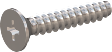 STP330600320E, Screw for Plastic, STP33 6.0x32.0 - H3, stainless-steel A2, 1.4567, bright, pickled and passivated