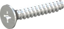 STP330600320S, Screw for Plastic, STP33 6.0x32.0 - H3, steel, hardened, zinc-plated 5-7 µm, baked, blue / transparent passivated