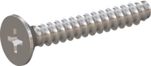 STP330600380E, Screw for Plastic, STP33 6.0x38.0 - H3, stainless-steel A2, 1.4567, bright, pickled and passivated