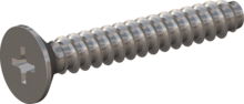 STP330600400C, Screw for Plastic, STP33 6.0x40.0 - H3, stainless-steel A4, 1.4578, bright, pickled and passivated