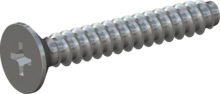 STP330600400S, Screw for Plastic, STP33 6.0x40.0 - H3, steel, hardened, zinc-plated 5-7 µm, baked, blue / transparent passivated