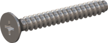 STP330600450E, Screw for Plastic, STP33 6.0x45.0 - H3, stainless-steel A2, 1.4567, bright, pickled and passivated