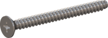 STP330600650E, Screw for Plastic, STP33 6.0x65.0 - H3, stainless-steel A2, 1.4567, bright, pickled and passivated
