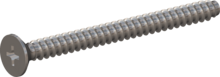 STP330600700E, Screw for Plastic, STP33 6.0x70.0 - H3, stainless-steel A2, 1.4567, bright, pickled and passivated