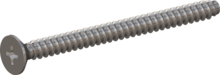 STP330600750E, Screw for Plastic, STP33 6.0x75.0 - H3, stainless-steel A2, 1.4567, bright, pickled and passivated