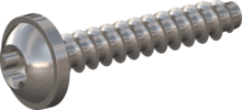 STP380140080E, Screw for Plastic, STP38 1.4x8.0 - T5, stainless-steel A2, 1.4567, bright, pickled and passivated