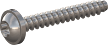 STP380140100E, Screw for Plastic, STP38 1.4x10.0 - T5, stainless-steel A2, 1.4567, bright, pickled and passivated