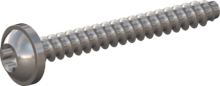 STP380140120E, Screw for Plastic, STP38 1.4x12.0 - T5, stainless-steel A2, 1.4567, bright, pickled and passivated