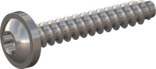 STP380160100E, Screw for Plastic, STP38 1.6x10.0 - T5, stainless-steel A2, 1.4567, bright, pickled and passivated