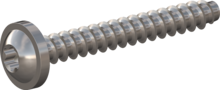 STP380160120E, Screw for Plastic, STP38 1.6x12.0 - T5, stainless-steel A2, 1.4567, bright, pickled and passivated
